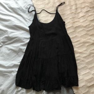 **Flowy Black Brandy Dress**